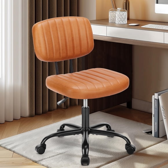 Silla de escritorio de oficina DUMOS, sin brazos, tocador, de piel sintética