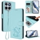 thumbnail image 2 of Motorola Edge 70 Fusion Funda Billetera con Estampado de Gato, Verde Claro, 2 of 6