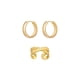 thumbnail image 1 of Pack Argollas Orquídea Cuff Cruzado dorado Talla única, 1 of 3