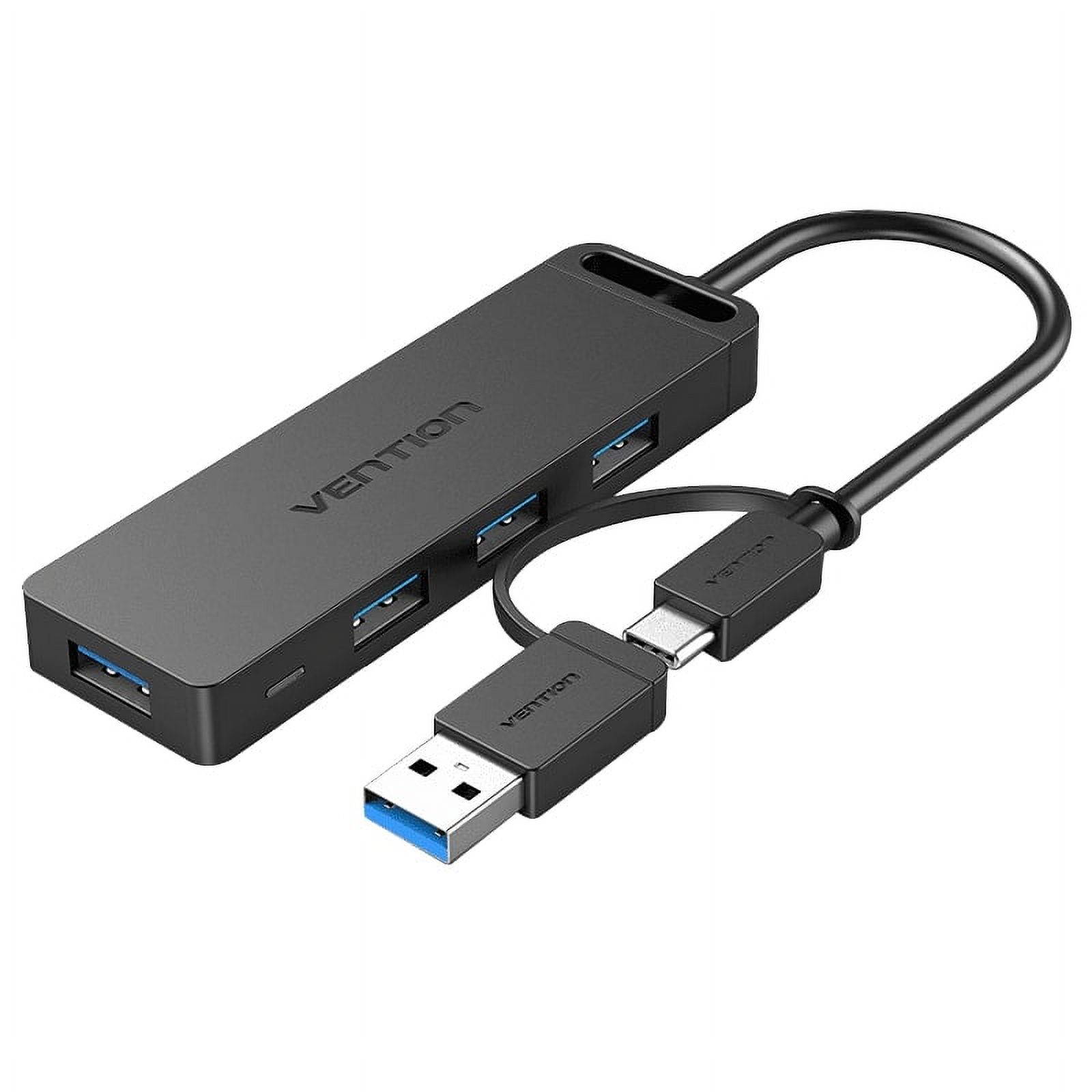 Hub De 4 Puertos 2 En 1 - Usb-C 3.0 Con Poder - Vention