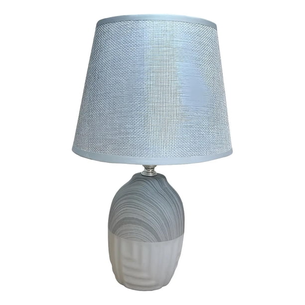Lampara De Velador Lampara De Mesa Diseño Madera Ceramica gris 1