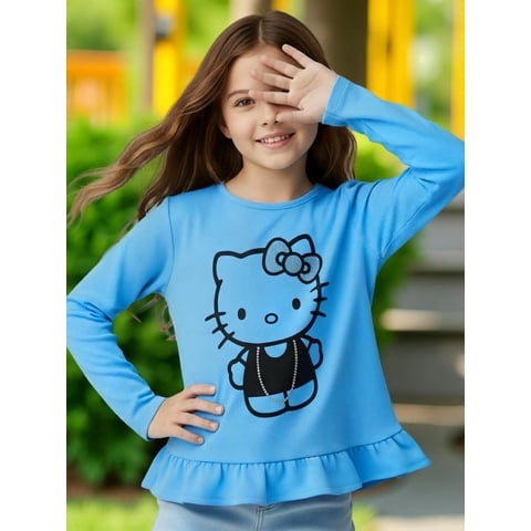 Polera Niña Hello Kitty Turquesa 8