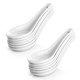 thumbnail image 1 of Juego de cucharas soperas asiáticas DOWAN 5.3 de cerámica blanca, juego de 12, 1 of 7
