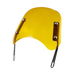 Ioensy - Parabrisas De Motocicleta Vintage De Repuesto, Fácil De Instalar, Con Soporte De Montaje Amarillo