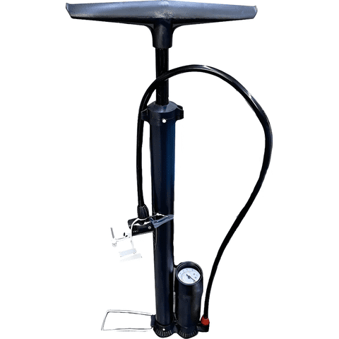 Genérico - Bombin De Pie + Manómetro + Kit De Puntas Bici Pelota Auto Segun Stock