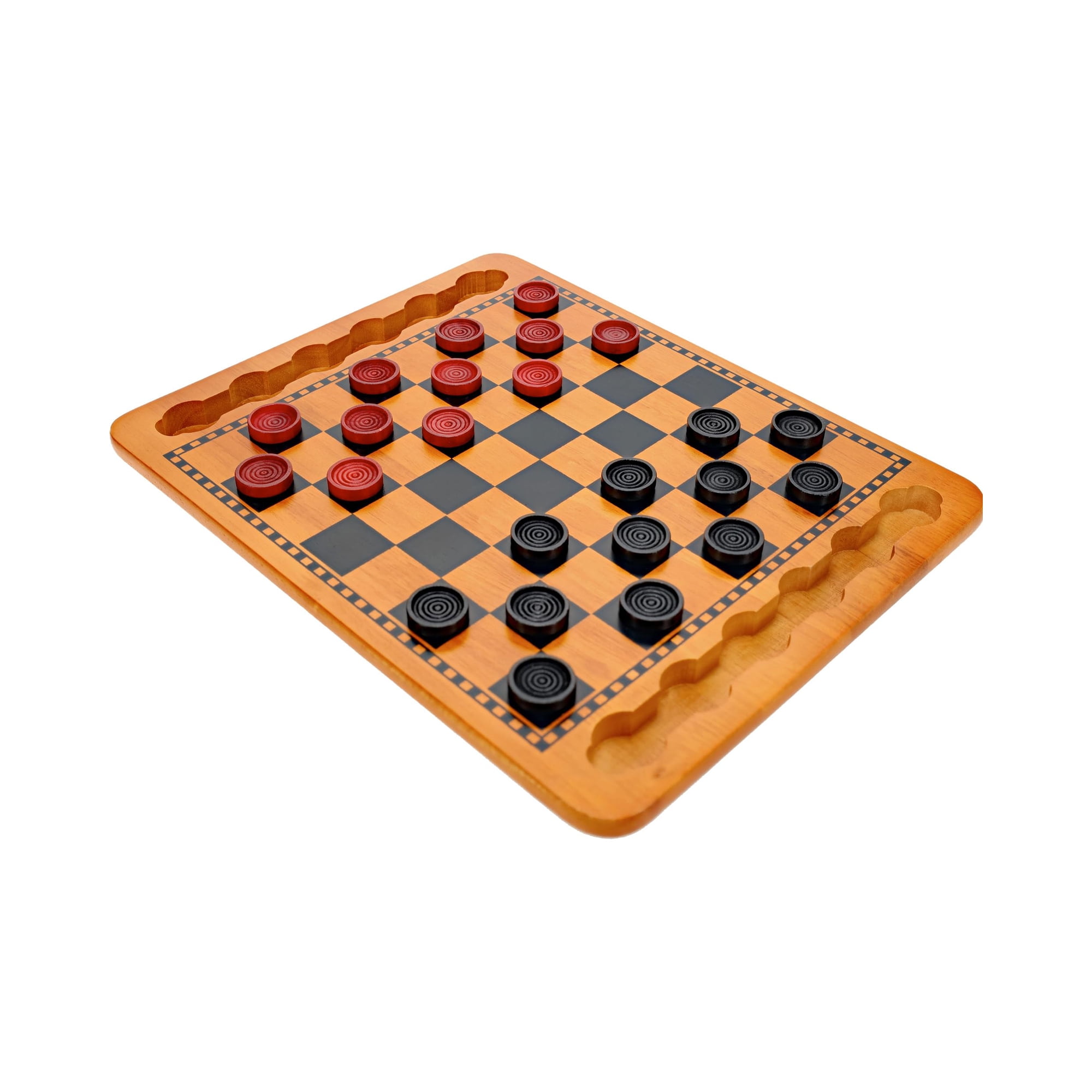 Set De Juego De Mesa We Games De Madera Maciza, Color Rojo Y Negro, 14,5 Cm