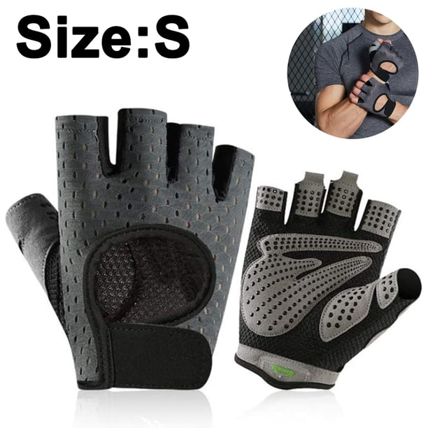 Guantes de entrenamiento para hombres, mujeres y jóvenes, ventilados, con acolchado de silicona en la palma, para fitness, levantamiento de pesas, gimnasio, tenis, escalada, sin callos.