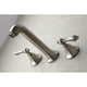 thumbnail image 4 of Grifo de bañera de montaje en pared Kingston Brass Metropolitan níquel cepillado, 4 of 7