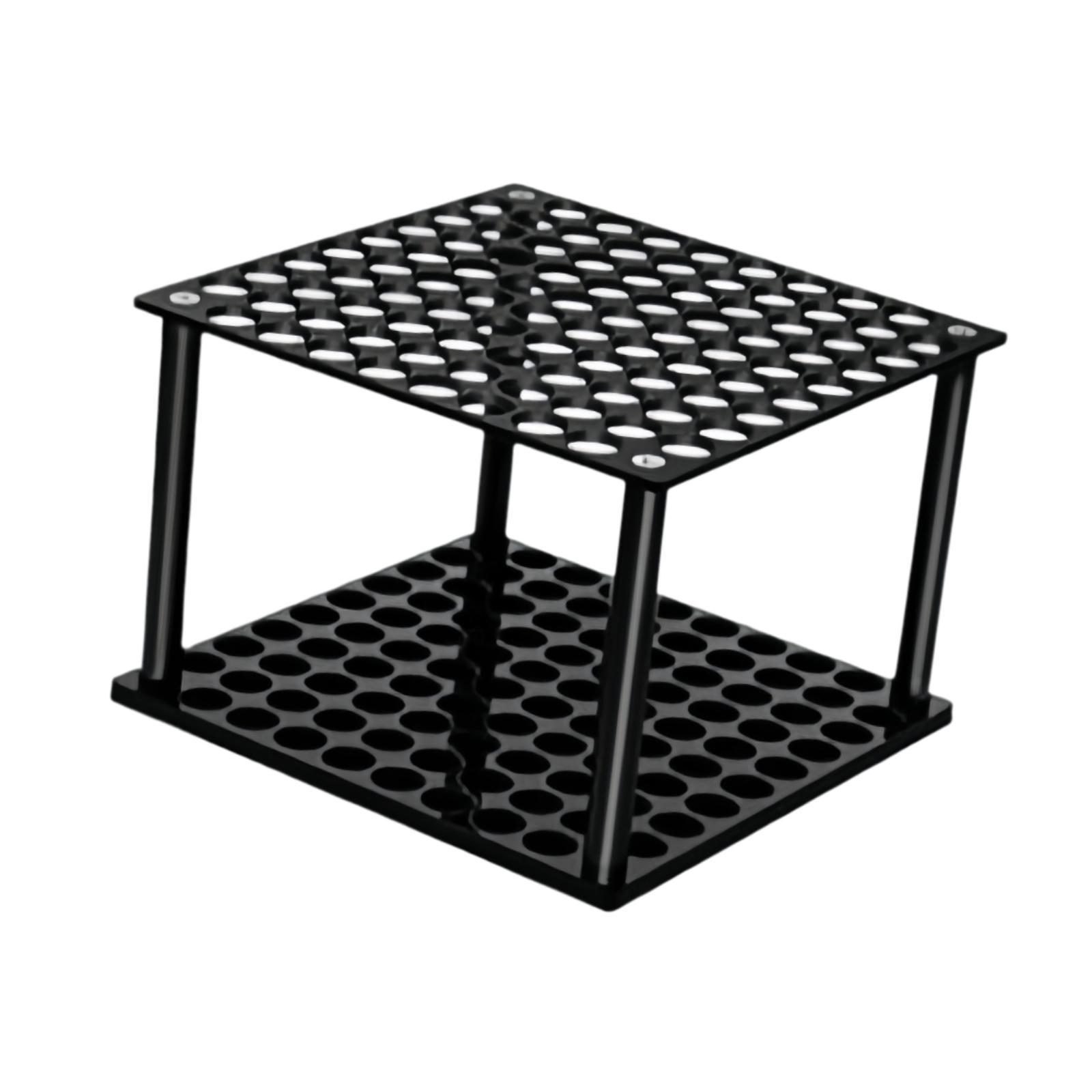 Bothyi - Portapinceles Acrílico De 96 Agujeros, Ideal Para El Espacio De Trabajo, Fiestas Y Tocador, Color Negro.