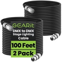 Cable Para Iluminación De Escenario Gearit Dmx, 3 Pines, 30 M, Paquete De 2 Unidades, Xlr