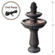 thumbnail image 5 of Fuente de agua de piso con cascada Teamson Home Piña 39 cm, gris hierro, 5 of 6