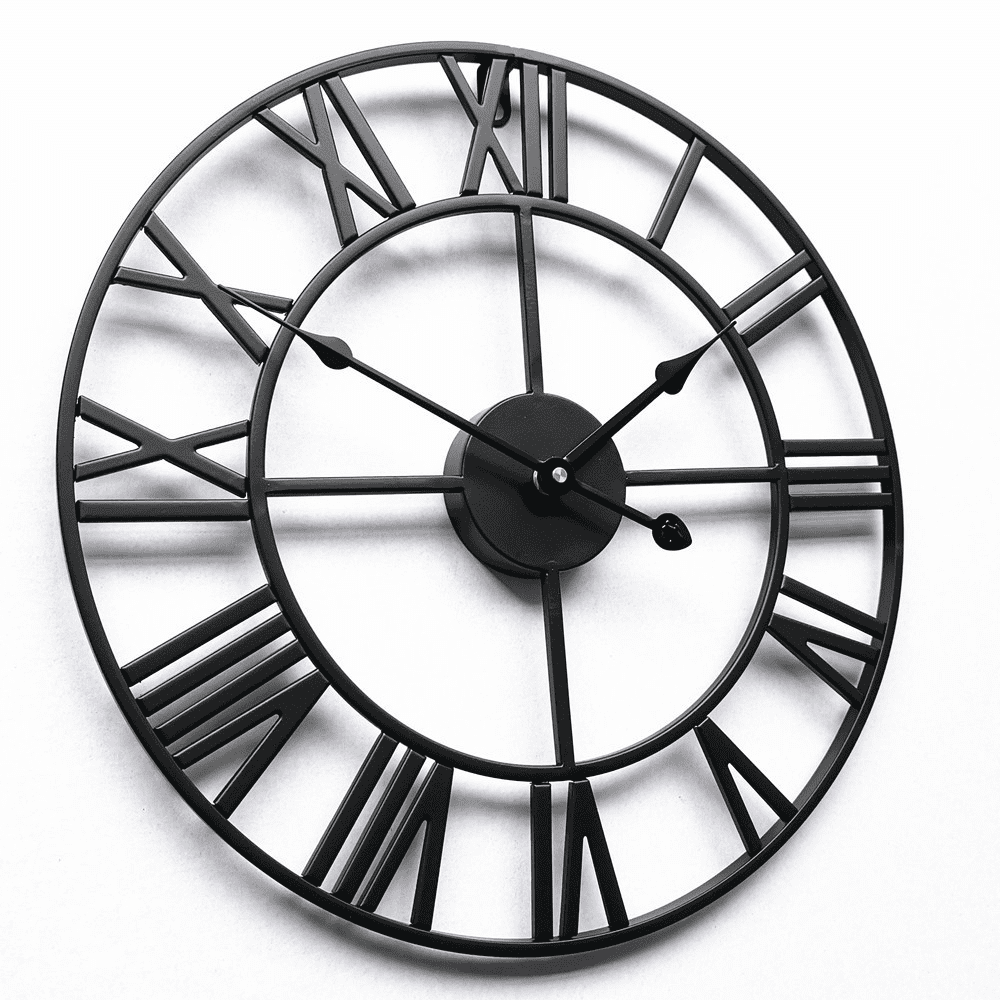 Hogarly - Reloj De Pared Vintage 60 Cm 3d Grande Retro Hierro