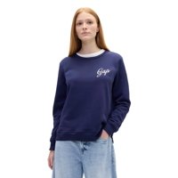 Sudadera Con Cuello Redondo Con Logo Gap Para Mujer, Nueva, Color Azul Marino, Talla Xxl