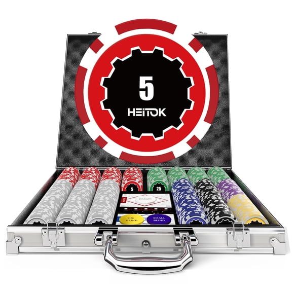 Set De Póker Casino 500 Fichas De 11 5 G Con Tarjetas Impermeables