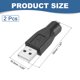 thumbnail image 2 of 2 Pcs PS/2 a Puerto USB, Adaptador PS/2 a USB PS/2 Hembra a USB Macho para Ratón Teclado con Cable PC de Escritorio Portátil Notebook, Negro, 2 of 7