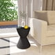 thumbnail image 3 of Mesa auxiliar LeisureMod Boyd Modern Hourglass con almacenamiento negro, 3 of 9