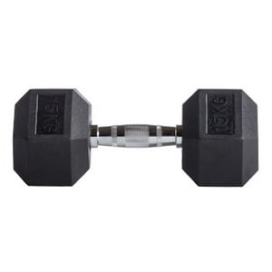 Inaltum Fitness - Unidad Mancuerna Hexagonal Caucho Goma Crossfit 15Kg