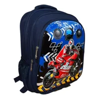 Center Web - Mochila Escolar Diseño 3D Moto