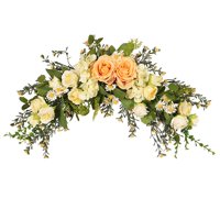 Bothyi - Decoración Floral Artificial Del Hogar De Las Rosas De Seda Del Botín Para El Estilo 1 Del Dintel De La Puerta