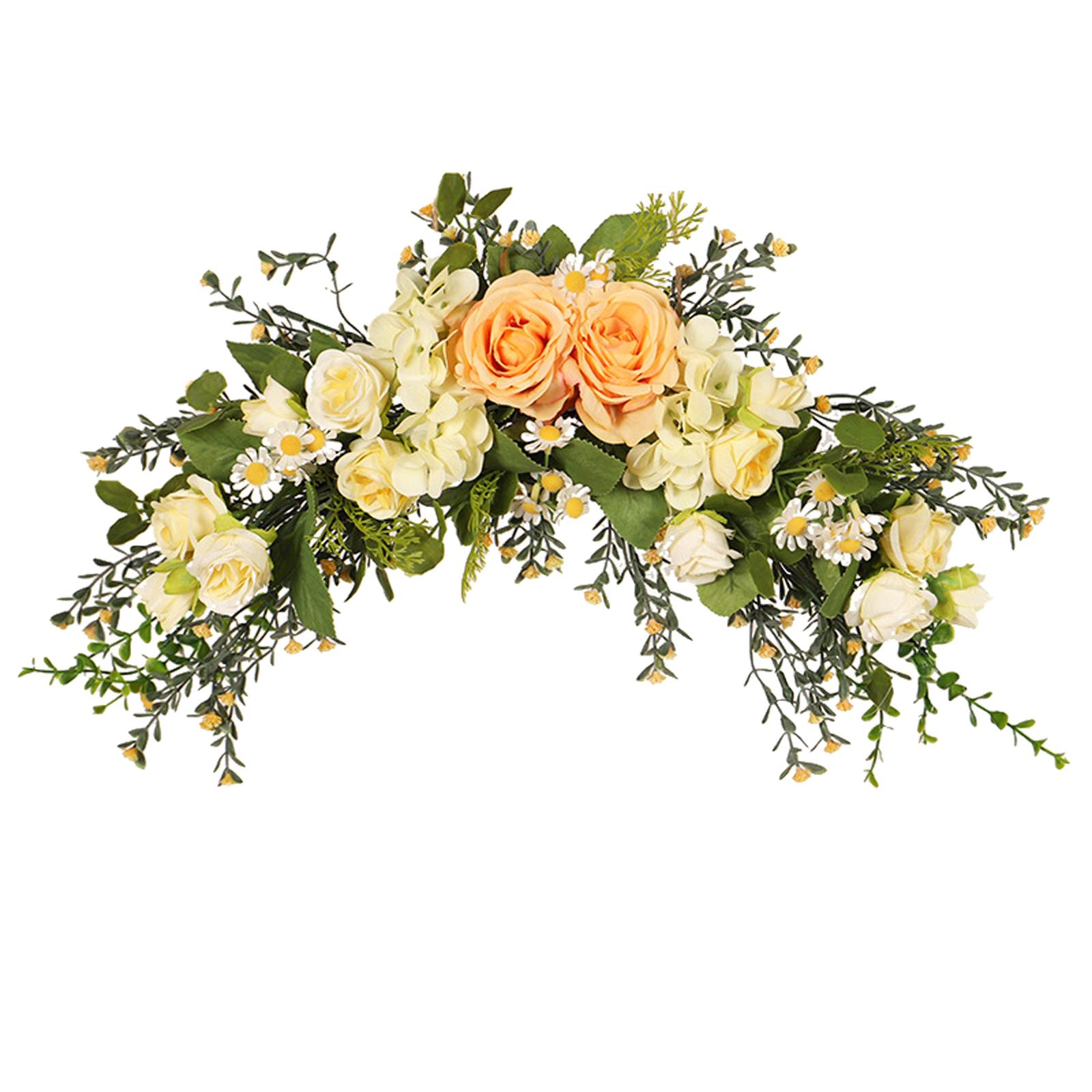 Bothyi - Decoración Floral Artificial Del Hogar De Las Rosas De Seda Del Botín Para El Estilo 1 Del Dintel De La Puerta