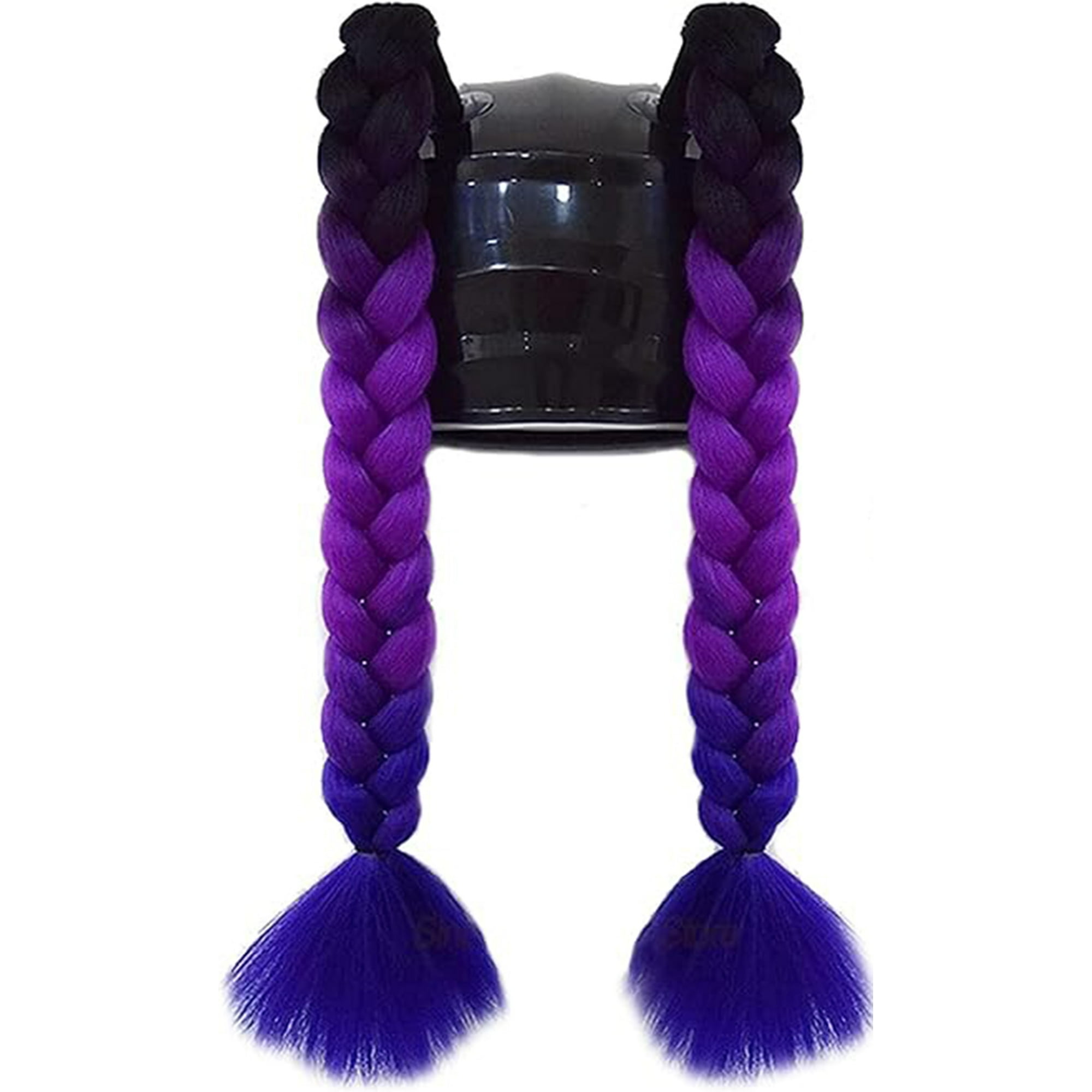 Veat00l - 1 Decoración De Casco, Trenza Larga, Casco De Motocicleta, Casco De Bicicleta, Trenza Que Puede Decorar Cualquier Casco, Trenza Reutilizable De Casco, Sin Casco