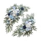 thumbnail image 3 of Arco de boda de 2 piezas, arco de flores, arreglo floral, decoración, decorativo, bohemio, versátil, con hojas para la fiesta navideña. Azul Blanco, 3 of 5