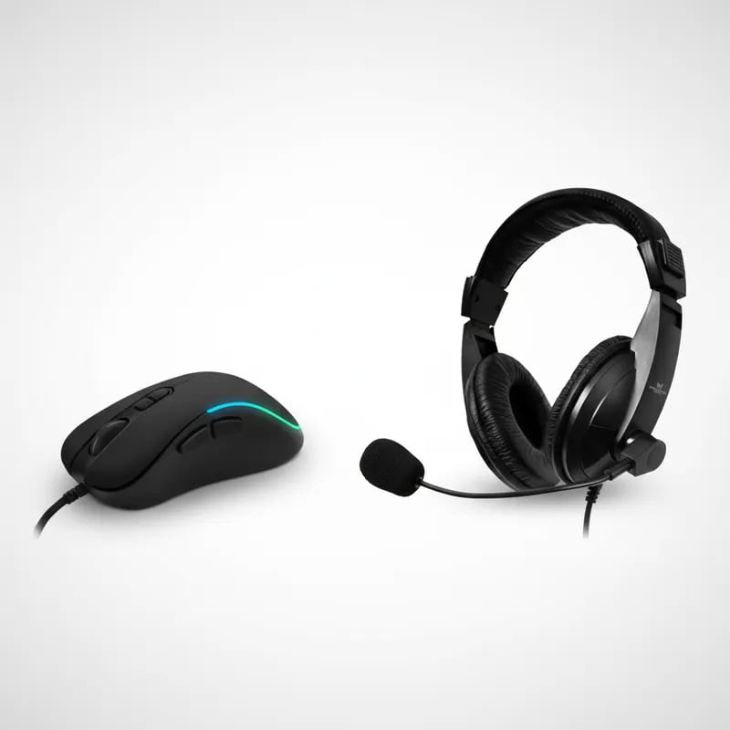 Monster Games - Combo Monster Audifono + Mouse Multicolor 29mtgh550bk+29mtgm1042