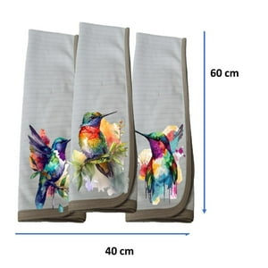 Dcobre - Pack 3 Paños Cocina En Cobre Modelo Colibri Magico