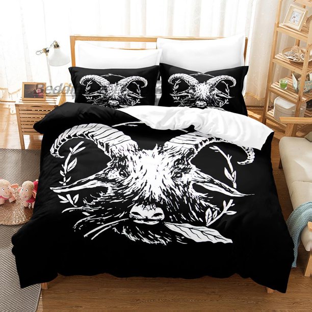 Dark Satanic Bedding Set Bed Set Aldult Kid Bedroom Duvetcover Sets Halloween