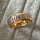 thumbnail image 1 of Gorgeous 18K Silver Plated Titanium Cross Bible Ring - Perfect for Weddings and Everyday Wear!, 1 of 4