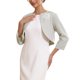thumbnail image 4 of INSPIRE CHIC Bolero Formal para Mujer para Vestidos de Noche Mangas Medias Abierto al Frente Chaquetas de Cóctel 2XL Gris Claro, 4 of 5