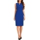 thumbnail image 2 of INSPIRE CHIC Vestido de Mujer para el Trabajo de Regreso a Clases para Maestras Elegante Sin Mangas Ajustado Lápiz Vestidos M Azul Real, 2 of 6