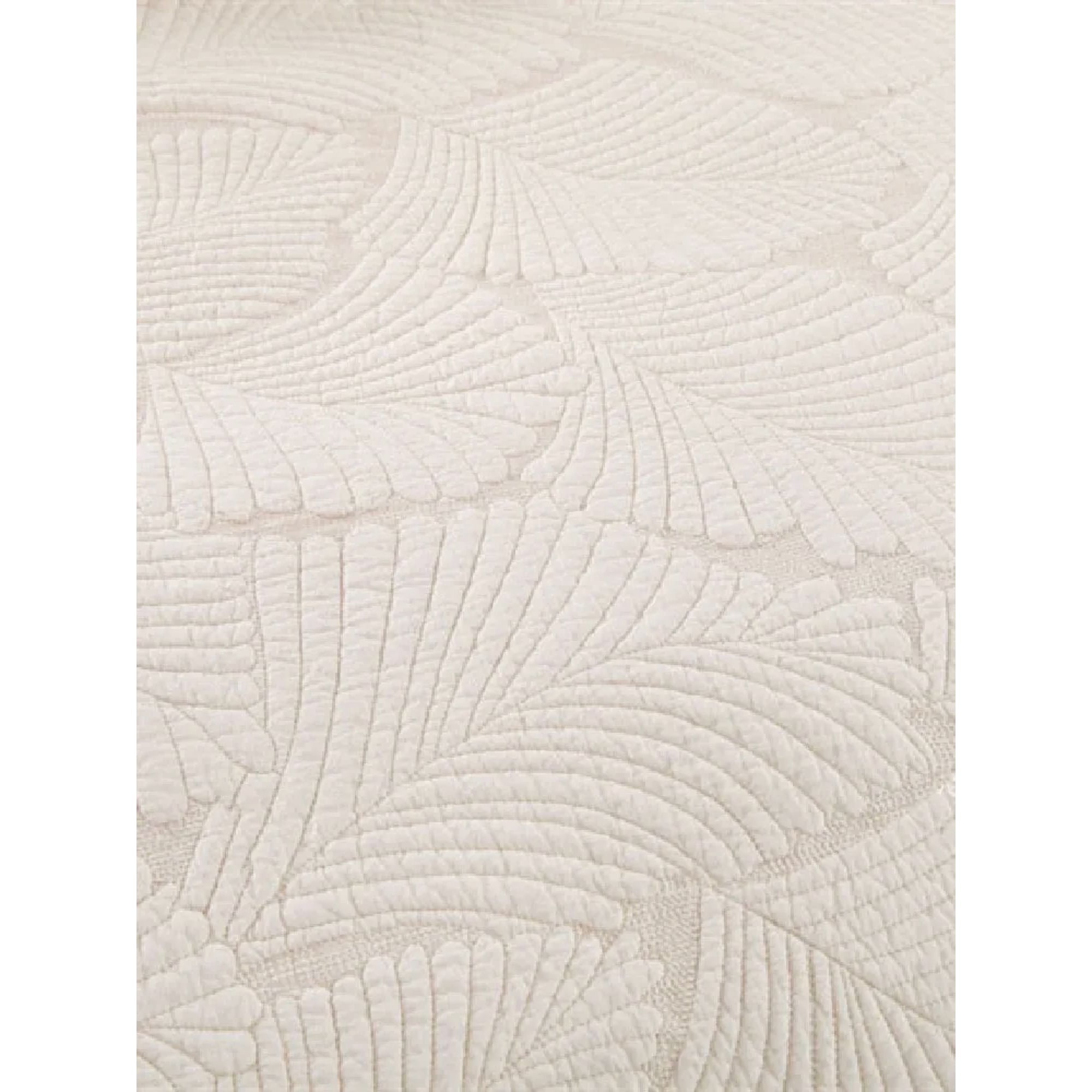 Genérico - Cubrecama Acolchada Algodón 3d Hoja Palma 2 Plazas