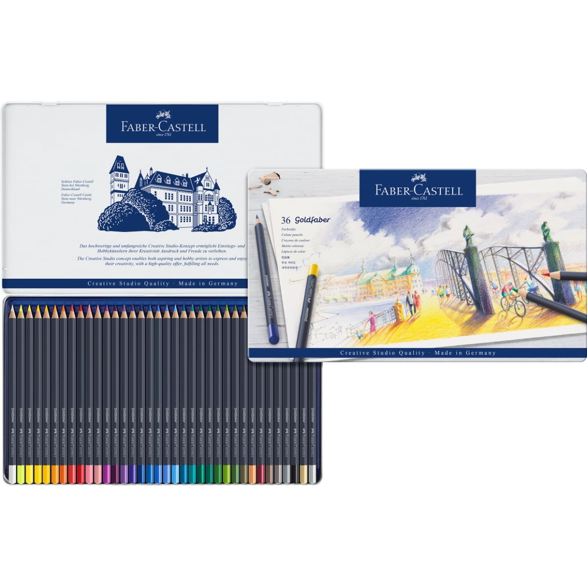 Faber Castell - Lápiz De Color Goldfaberlata Metal Faber-castell X36 Colores