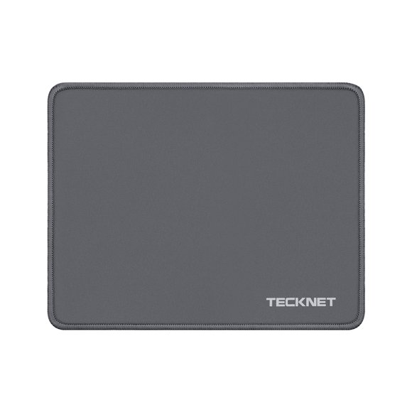 Alfombrilla de ratón TECKNET 27 x 21 cm Gris con Costura Anti-desgaste