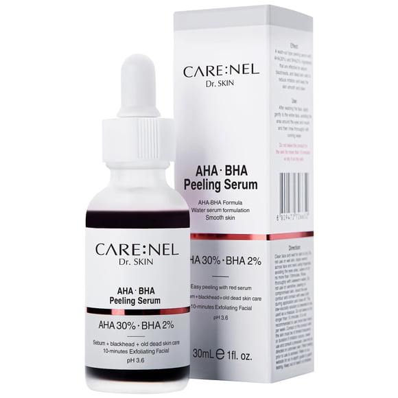 Serum CARE: Solución exfoliante NEL AHA BHA 30 ml con ácido hialurónico