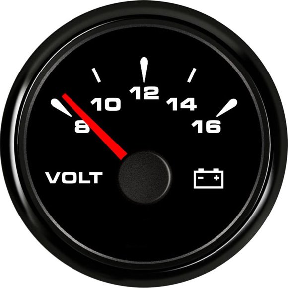 Voltímetro SAMDO 52 mm 8‑16 V 7 colores retroiluminado IP67