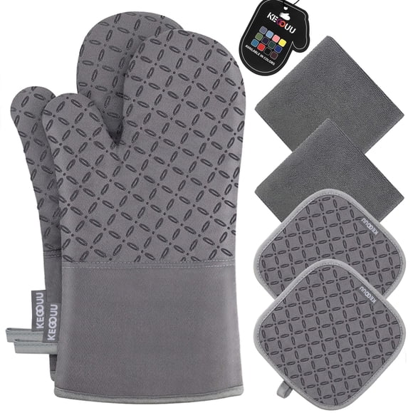 Juego de guantes y soportes para ollas KEGOUU de alta resistencia al calor