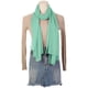 thumbnail image 2 of INSPIRE CHIC Bufanda de Chifón Sólida para Mujer de Regreso a Clases Ligera Suave Transparente Larga Envoltura para la Cabeza Chal Bufandas Verde Aguamarina 68.9x27.6 pulgadas, 2 of 7