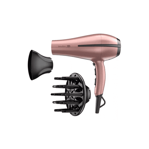Genérico - Secador De Pelo Gama Bora 3D Therapy Ion Keratin 2200W, Color Rosa