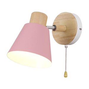 Ioensy - Lámpara De Pared Nórdica Aplique Giratorio Para Restaurante Baño Sala De Estar Rosa