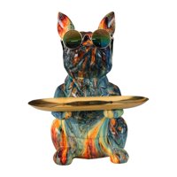 Bothyi - Bandeja De Almacenamiento De Estatua De Perro Bandeja De Fruta De Adorno Moderno Para El Hogar Tienda Sala De Estar Mixta