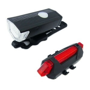Genérico - Kit Luces Led Delantera Y Trasera Para Bicicleta Recargable