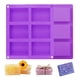 thumbnail image 1 of Molde De Silicona Reposteria Rectangular 6 Divisiones Color Morado, 1 of 2