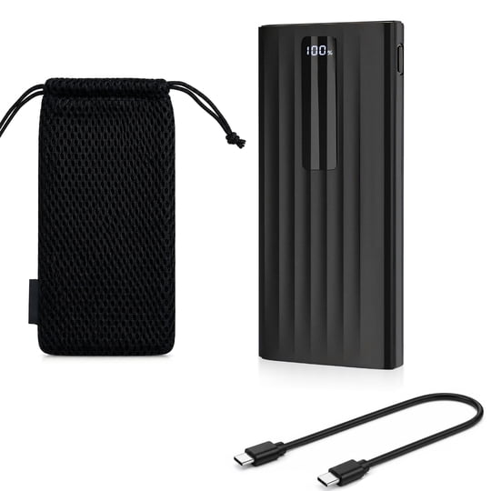 Intelife - Power Bank 10000 Mah Batería Externa 22.5w Cargador Portatil Negro