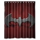thumbnail image 1 of Cortina de ducha con el logotipo de Batman, juego de cortinas de baño con ganchos, tamaño 60 x 72 pulgadas, 1 of 3