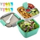 thumbnail image 1 of Caja Bento, Lonchera Bento Para Ensalada Con Recipiente Para Salsa De Aderezo, Bento Box Para Almuerzo De Tipo Con Tapa Hermética, Lonchera A Prueba De Fugas Para Niños Y Adultos (verde,1500ml), 1 of 5