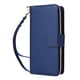 thumbnail image 3 of Funda Cartera con Cremallera y Correa para iPhone 15 Plus Soporte y Tarjetero Azul, 3 of 6