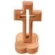 thumbnail image 4 of Figuritas Coleccionables De Adorno De Cruz De Madera Para La Decoración Del Hogar De La Iglesia Base En Forma De Flor, 4 of 5