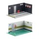 thumbnail image 2 of 2 Piezas 1:32 Estacionamiento Modelo Coche Diecast Garaje Para Diorama StyleN, 2 of 5